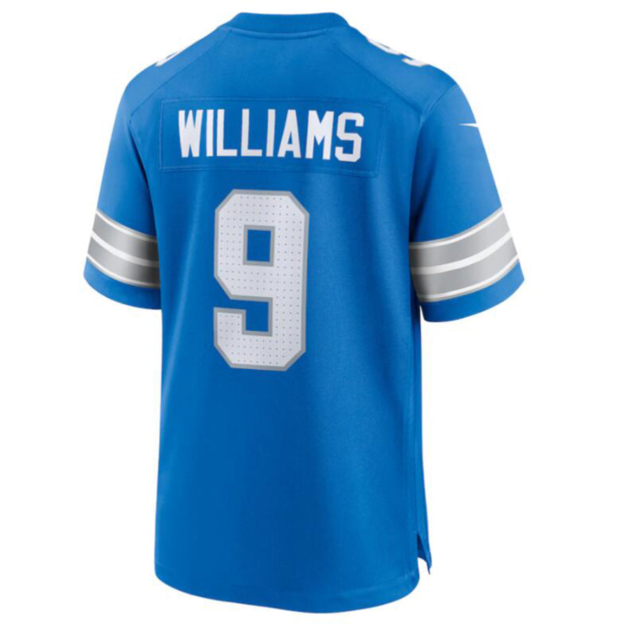 D.Lions #9 Jameson Williams Blue Game Jersey American Stitched Player Football Jerseys football jersey product view 1