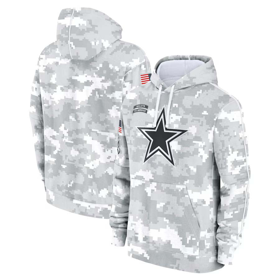 D.Cowboys Salute To Service Club Pullover Hoodie Player Game Jersey Stitched American Football Jerseys football jersey product view 1