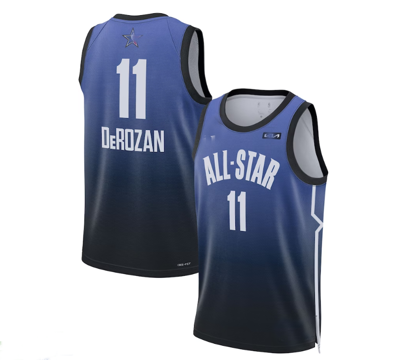 #11 DeMar DeRozan 2023 All-Star Game Swingman Jersey - Blue Stitched American Basketball Jersey basketball jersey product view 1