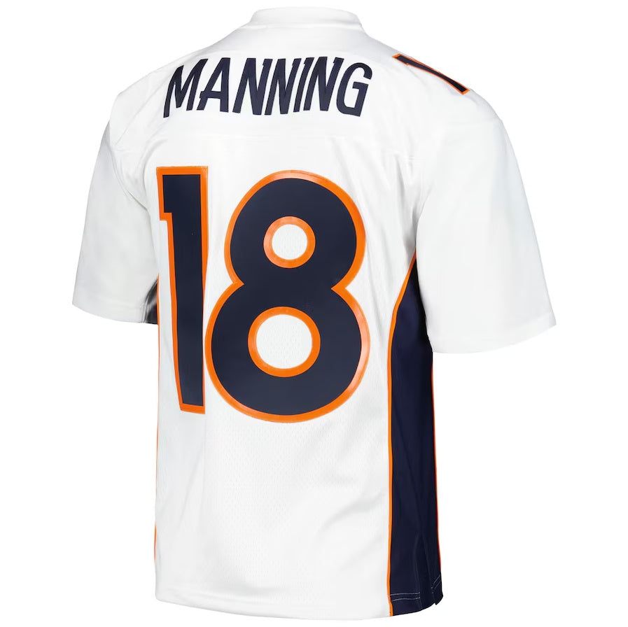 D.Broncos #18 Peyton Manning Legacy Replica Player Jersey - White American Football Jerseys football jersey product view 1