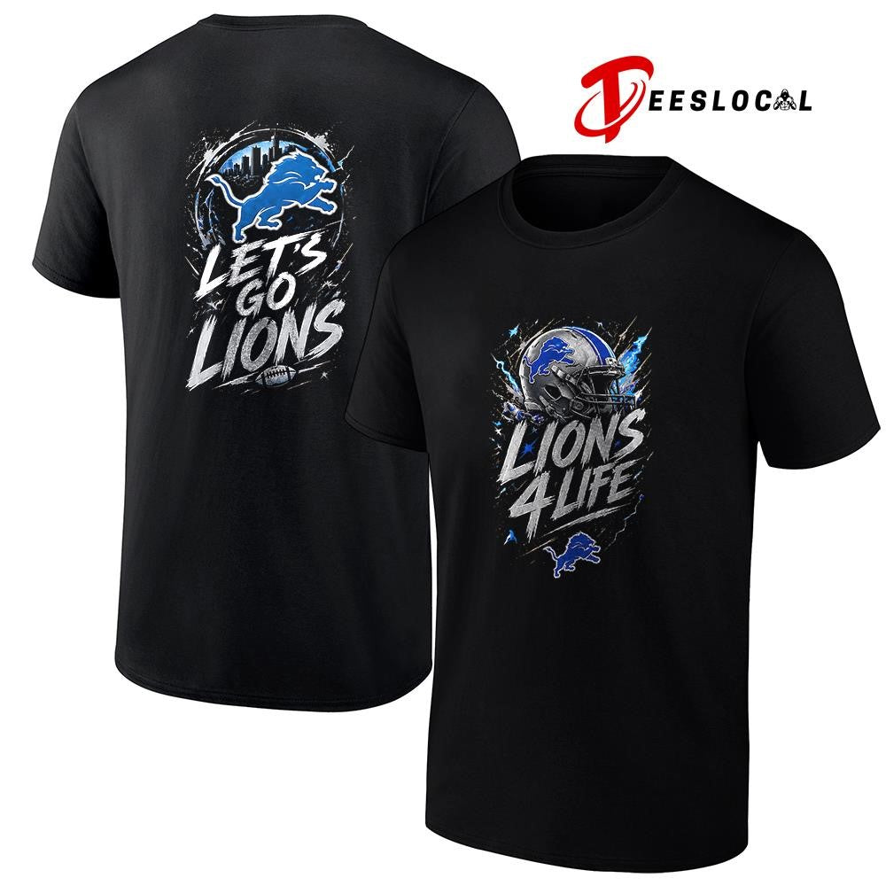 Detroit Lions x fan 4 life graphic - Adult & Kids T-Shirts, Sweatshirts & Hoodies apparel design preview 1