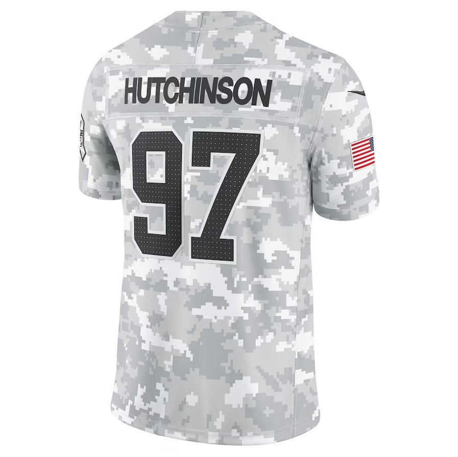 D.Lions #97 Aidan Hutchinson Player Arctic Camo Salute to Service Limited Stitched American Football Jerseys football jersey product view 1