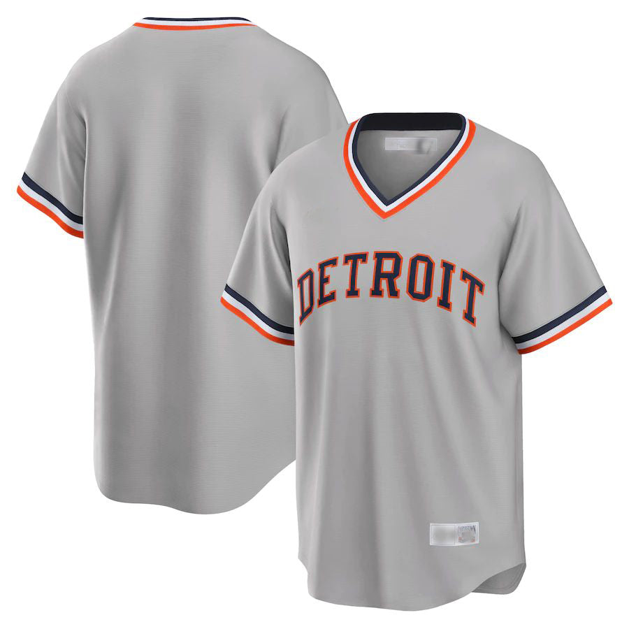 Detroit Tigers Gray Road Cooperstown Collection Team Jersey Baseball Jerseys baseball jersey product view 1