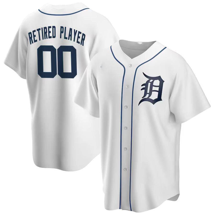 Detroit Tigers White Home Pick-A-Player Retired Roster Replica Jersey Baseball Jerseys baseball jersey product view 1