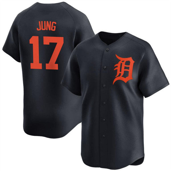 Detroit Tigers #17 Jace Jung Black 2024 Alternate Limited Stitched Baseball Jersey baseball jersey product view 1