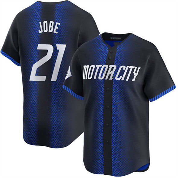Detroit Tigers #21 Jackson Jobe Navy City Connect Cool Base Stitched Baseball Jersey baseball jersey product view 1