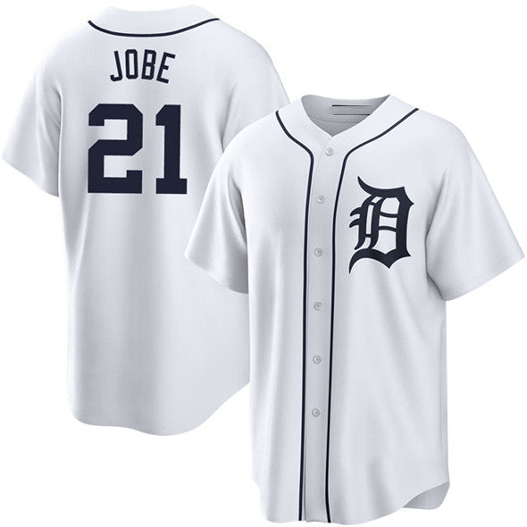 Detroit Tigers #21 Jackson Jobe White Cool Base Stitched Baseball Jersey baseball jersey product view 1