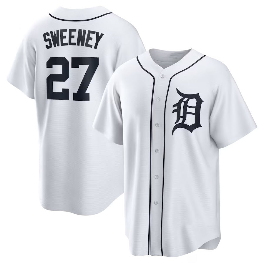 Detroit Tigers #27 Trey Sweeney Home Replica Jersey - White Stitched Baseball Jersey baseball jersey product view 1