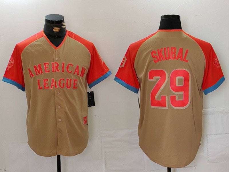 Detroit Tigers #29 Tarik Skubal Cream 2024 All Star Limited Stitched Baseball Jersey baseball jersey product view 1