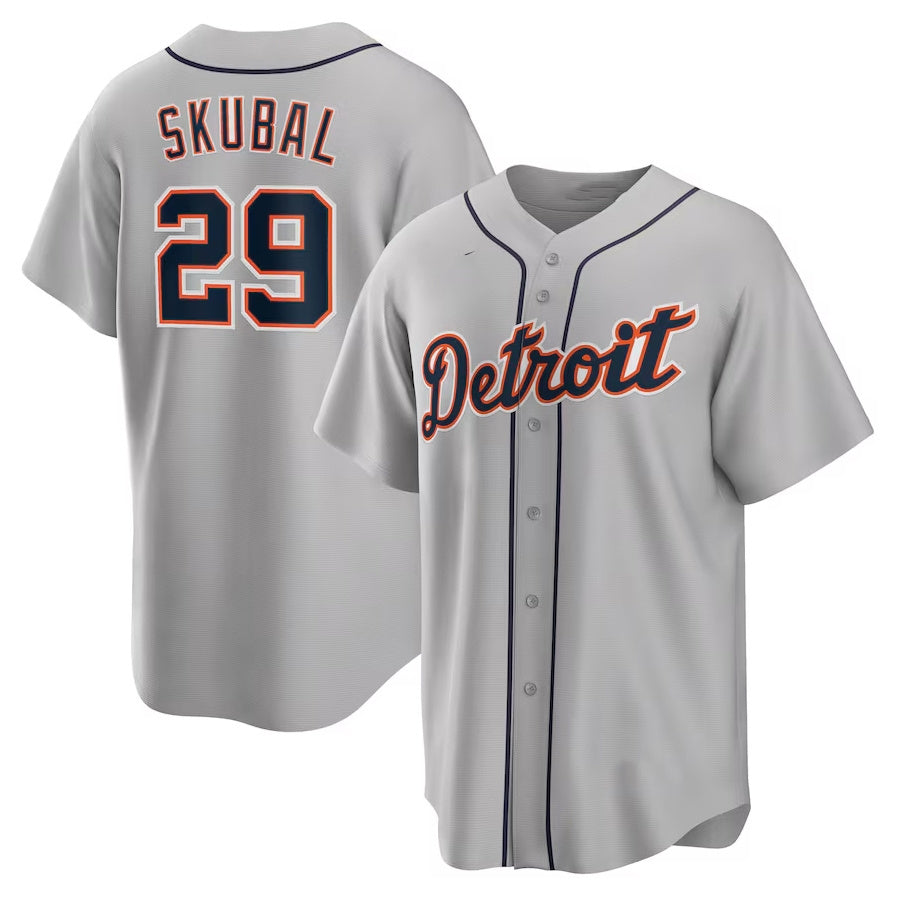 Detroit Tigers #29 Tarik Skubal Road Replica Jersey - Gray Stitched Baseball Jersey baseball jersey product view 1