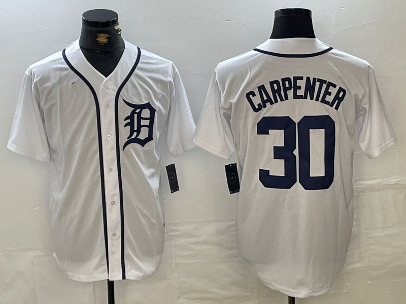 Detroit Tigers #30 Kerry Carpenter White Cool Base Stitched Baseball Jerseys baseball jersey product view 1
