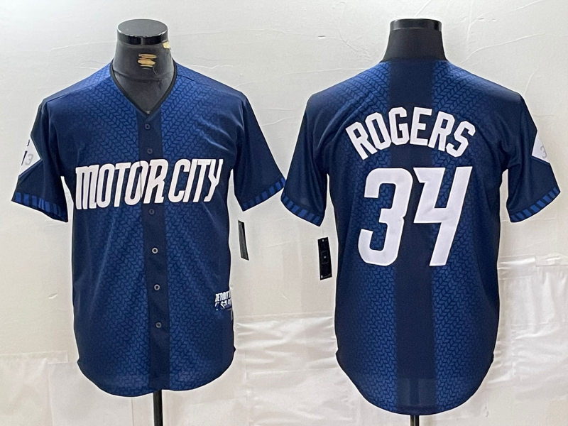 Detroit Tigers #34 Jake Rogers 2024 Navy City Connect Cool Base Limited Stitched Baseball Jersey baseball jersey product view 1
