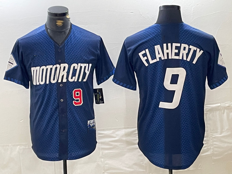 Detroit Tigers #9 Jack Flaherty Number 2024 Navy City Connect Cool Base Limited Stitched Baseball Jerseys baseball jersey product view 1