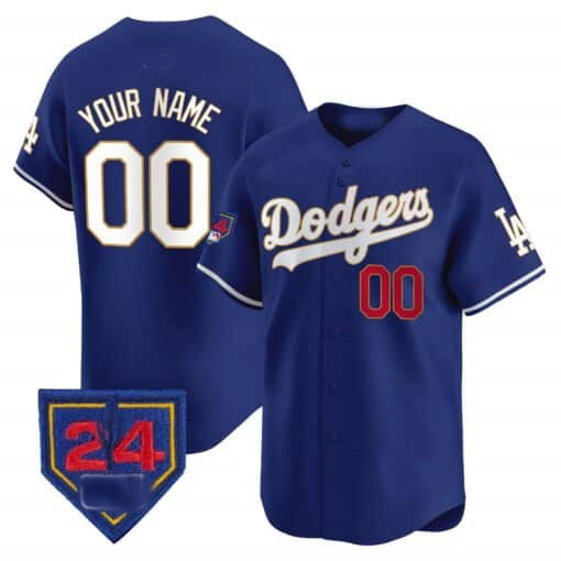 Custom Los Angeles Dodgers 2024 Spring Training Patch Vapor Premier Limited ¨C All Stitched Baseball Jersey baseball jersey product view 2