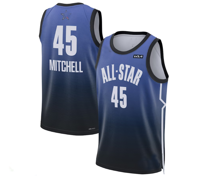 #45 Donovan Mitchell 2023 All-Star Game Swingman Jersey - Blue Stitched American Basketball Jersey basketball jersey product view 1