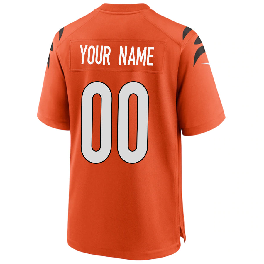 Custom C.Bengals Orange Stitched Vapor Elite Football Jerseys football jersey product view 1