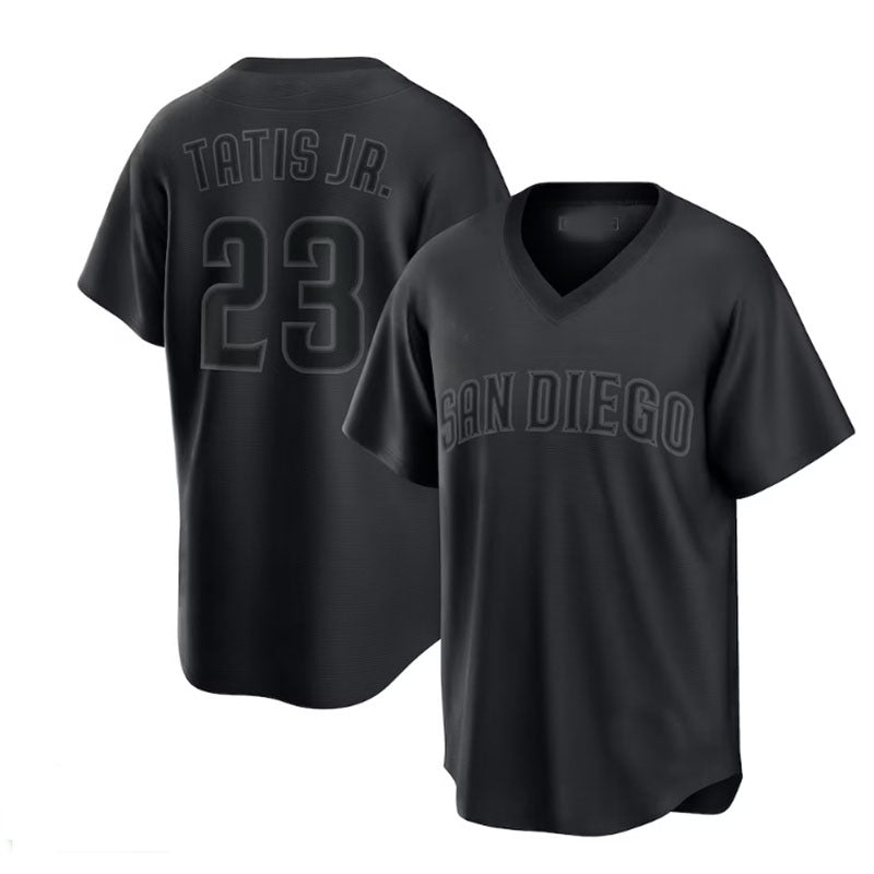 San Diego Padres #23 Fernando Tat¡§as Jr. Pitch Black Fashion Replica Player Jersey - Black Baseball Jerseys baseball jersey product view 1