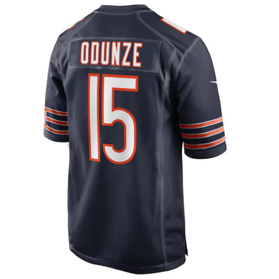 C.Bears #15 Rome Odunze Navy Player Game Football Jerseys football jersey product view 1