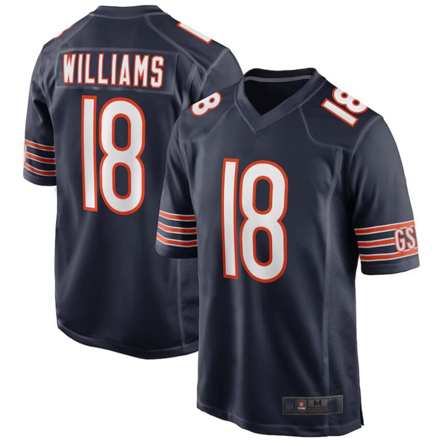 C.Bears #18 Caleb Williams Player Navy Game Football Jerseys football jersey product view 2