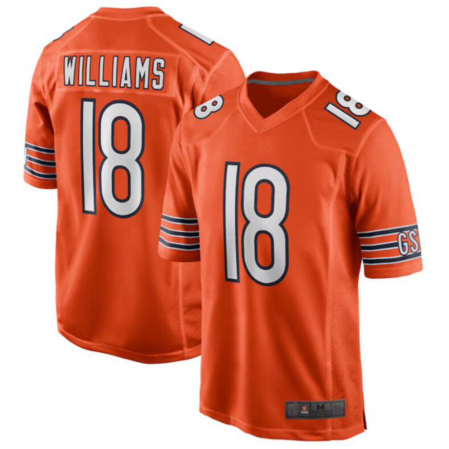 C.Bears #18 Caleb Williams Orange Player Game Football Jerseys football jersey product view 2