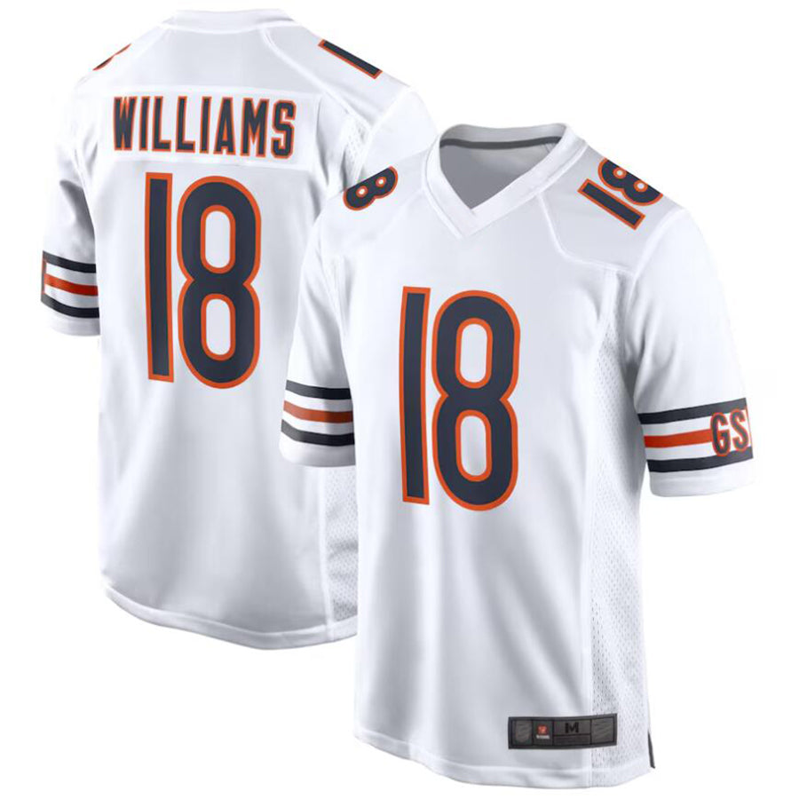 C.Bears #18 Caleb Williams White Player Game Football Jerseys football jersey product view 2