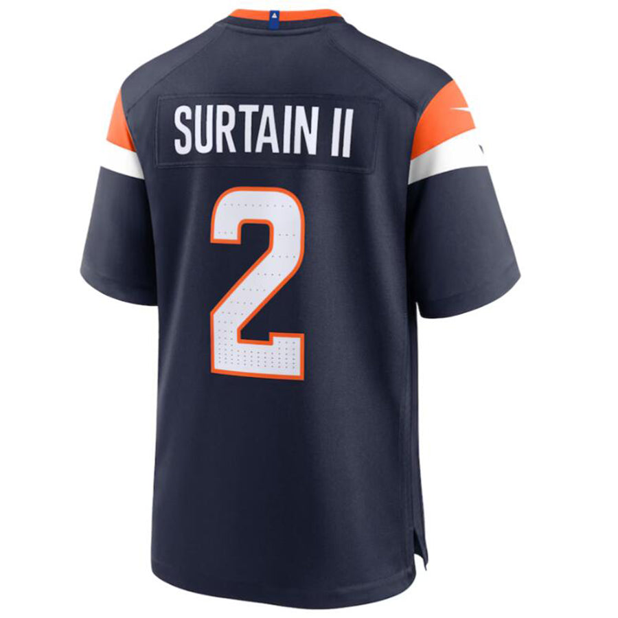 D.Broncos #2 Patrick Surtain II Player Navy Jersey Stitched American Football Jerseys football jersey product view 1
