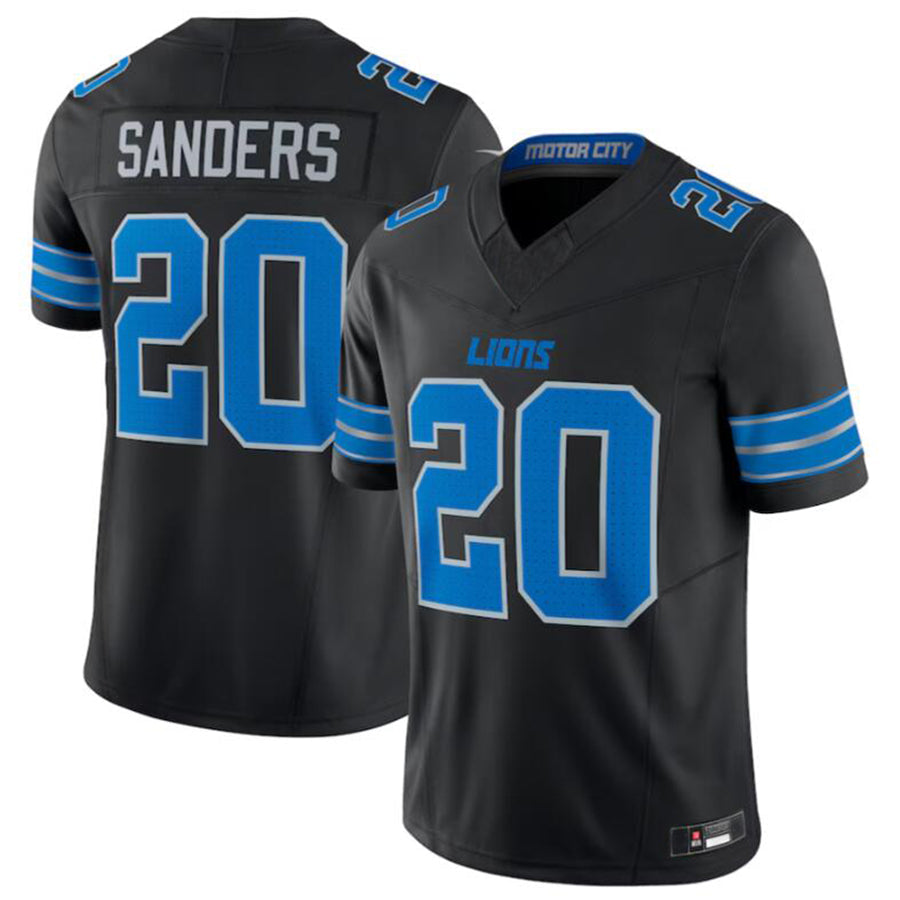 D.Lions #20 Barry Sanders Black Vapor F.U.S.E. Limited Stitched Football Jerseys football jersey product view 2