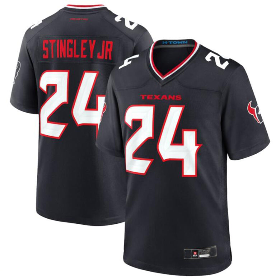 H.Texans #24 Derek Stingley Jr. Player Navy Alternate Game Stitched Football Jerseys football jersey product view 2