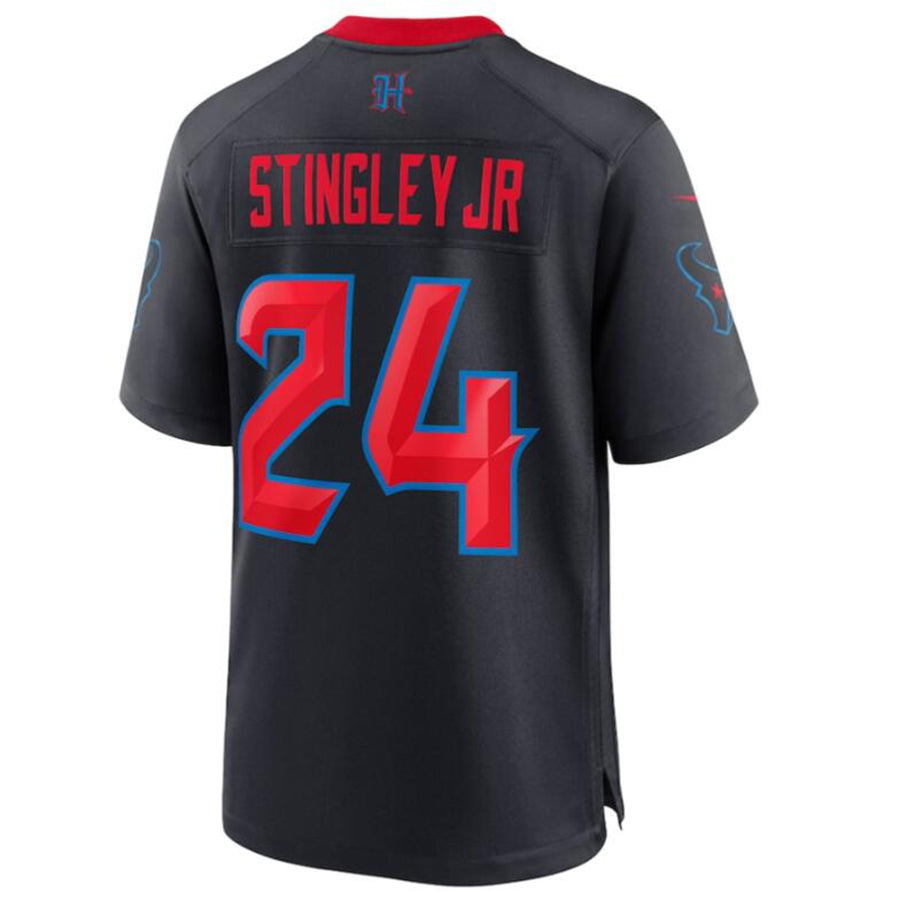 H.Texans #24 Derek Stingley Jr. Playre Navy Game Jersey Stitched Jerseys football jersey product view 1