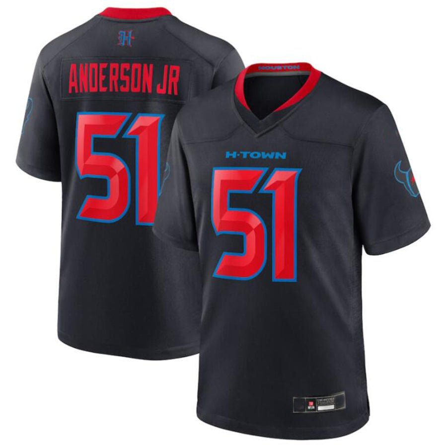 H.Texans #51 Will Anderson Jr. Player Navy Game Jersey Stitched Football Jerseys football jersey product view 2