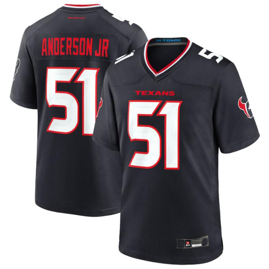 H.Texans #51 Will Anderson Jr. Player Navy Game Jersey Stitched American Football Jerseys football jersey product view 2