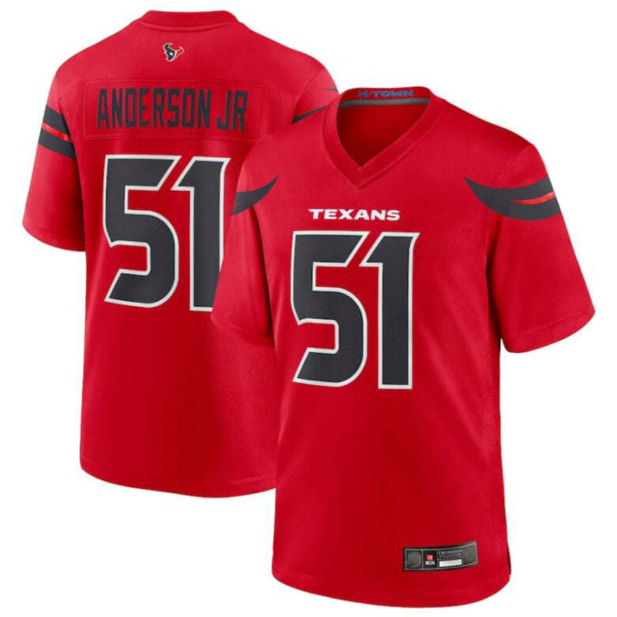 H.Texans #51 Will Anderson Jr. Player Red Game Jersey Stitched American Jerseys football jersey product view 2