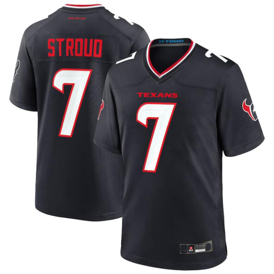 H.Texans #7 C.J. Stroud Player Navy Game Jersey Stitched American Football Jerseys football jersey product view 2