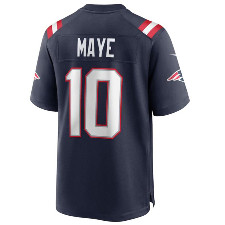#10 Drake Maye Player NE.Patriots Navy Game Football Jerseys football jersey product view 1