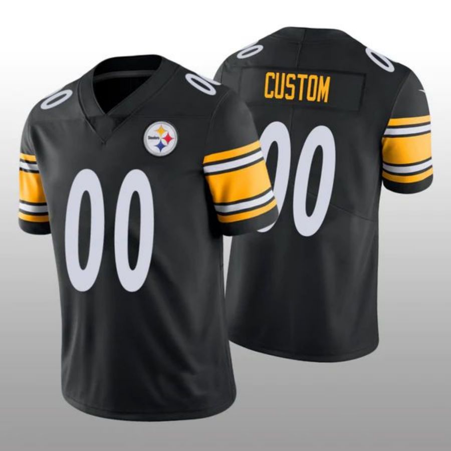 Custom P.Steelers Black Vapor Limited Jersey -American Stitched Football Jerseys football jersey product view 1