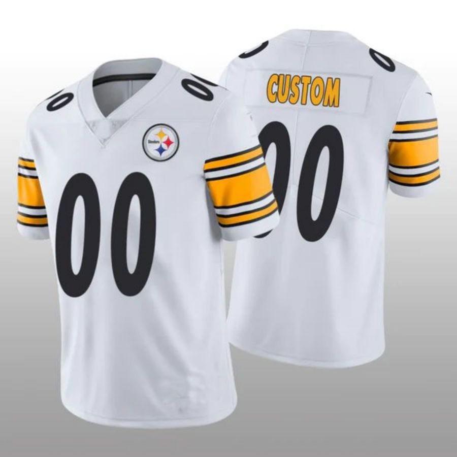 Custom P.Steelers White Vapor Limited Jersey -American Stitched Football Jerseys football jersey product view 1