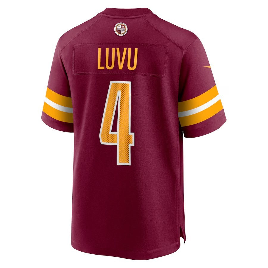 W.Commanders #4 Frankie Luvu Player Burgundy Game Jersey Stitched American Football Jerseys football jersey product view 1