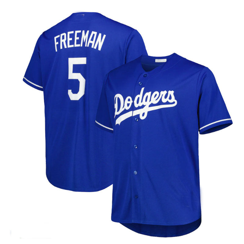 Los Angeles Dodgers #5 Freddie Freeman Big & Tall Replica Player Jersey - Royal Baseball Jerseys baseball jersey product view 1
