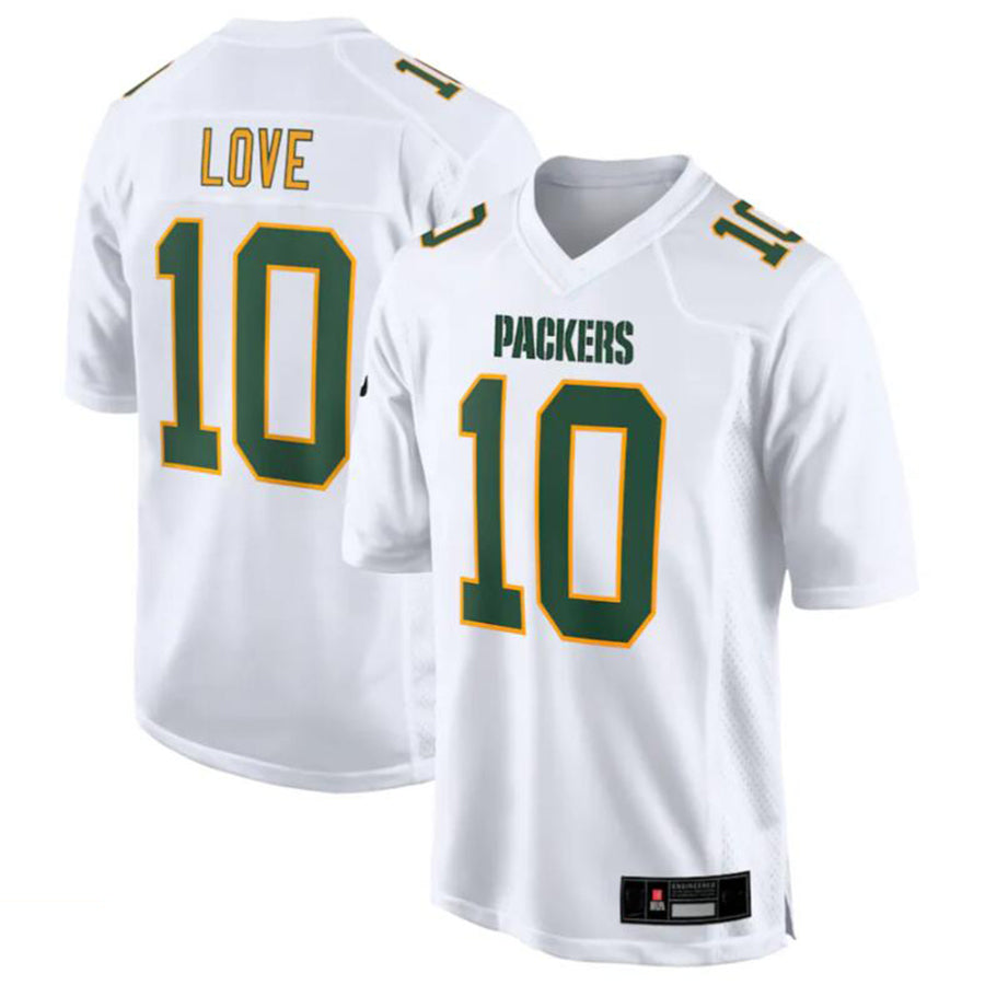 GB.Packers #10 Jordan Love White Fashion Game Jersey American Stitched Football Jerseys football jersey product view 2