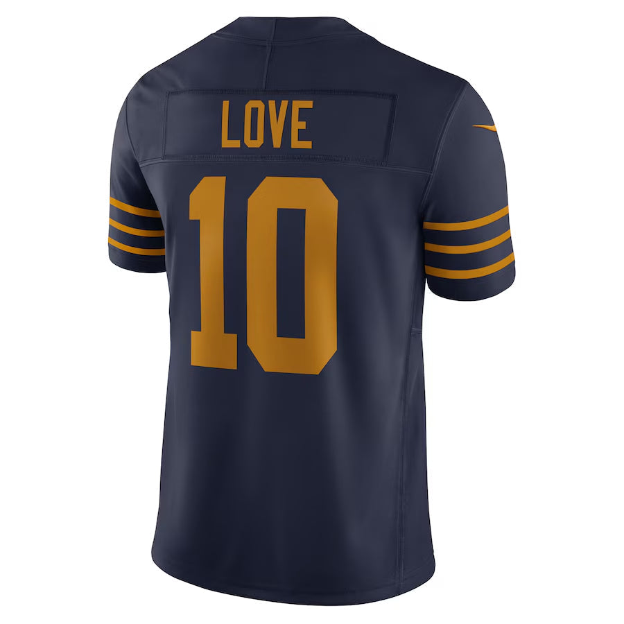 GB.Packers #10 Jordan Love Player Navy Classic Vapor F.U.S.E. Limited Football Jerseys football jersey product view 1