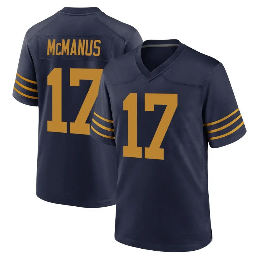 GB.Packers #17 Brandon McManus Player Navy The 1923 Classic Game Football Jerseys football jersey product view 1
