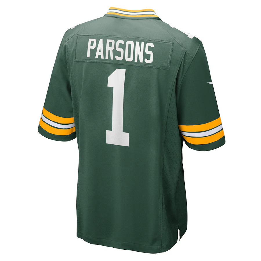 GB.Packers #1 Micah Parsons Player Green Home Game Football Jerseys football jersey product view 1