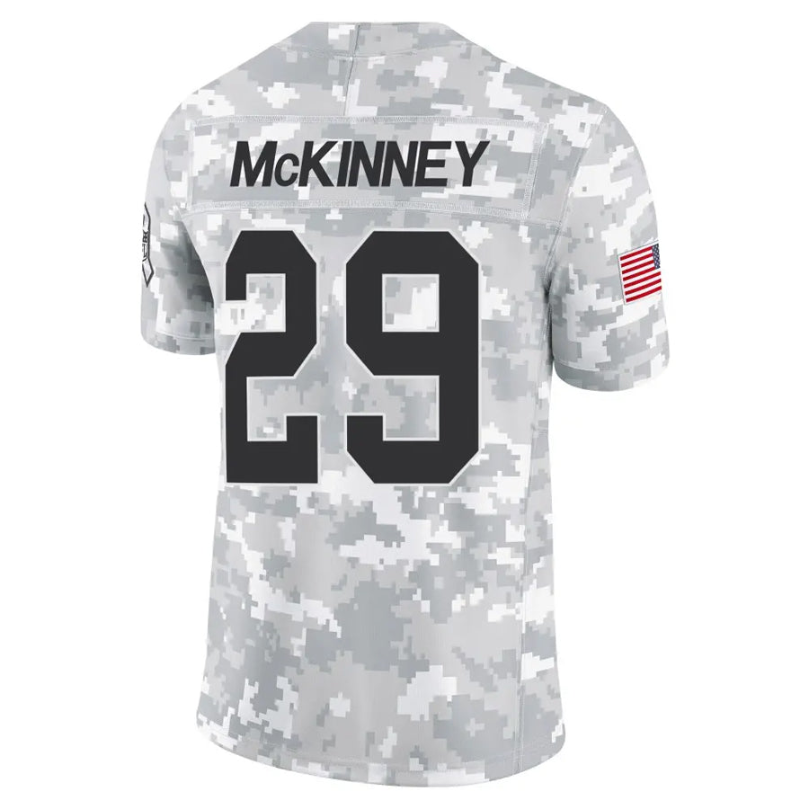 GB.Packers #29 Xavier McKinney Player Arctic Camo Salute to Service Football Jerseys football jersey product view 1