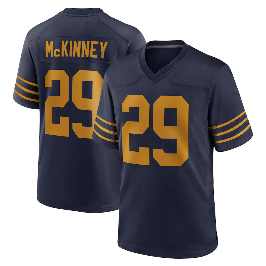 GB.Packers #29 Xavier McKinney Player Navy The 1923 Classic Game Football Jerseys football jersey product view 2