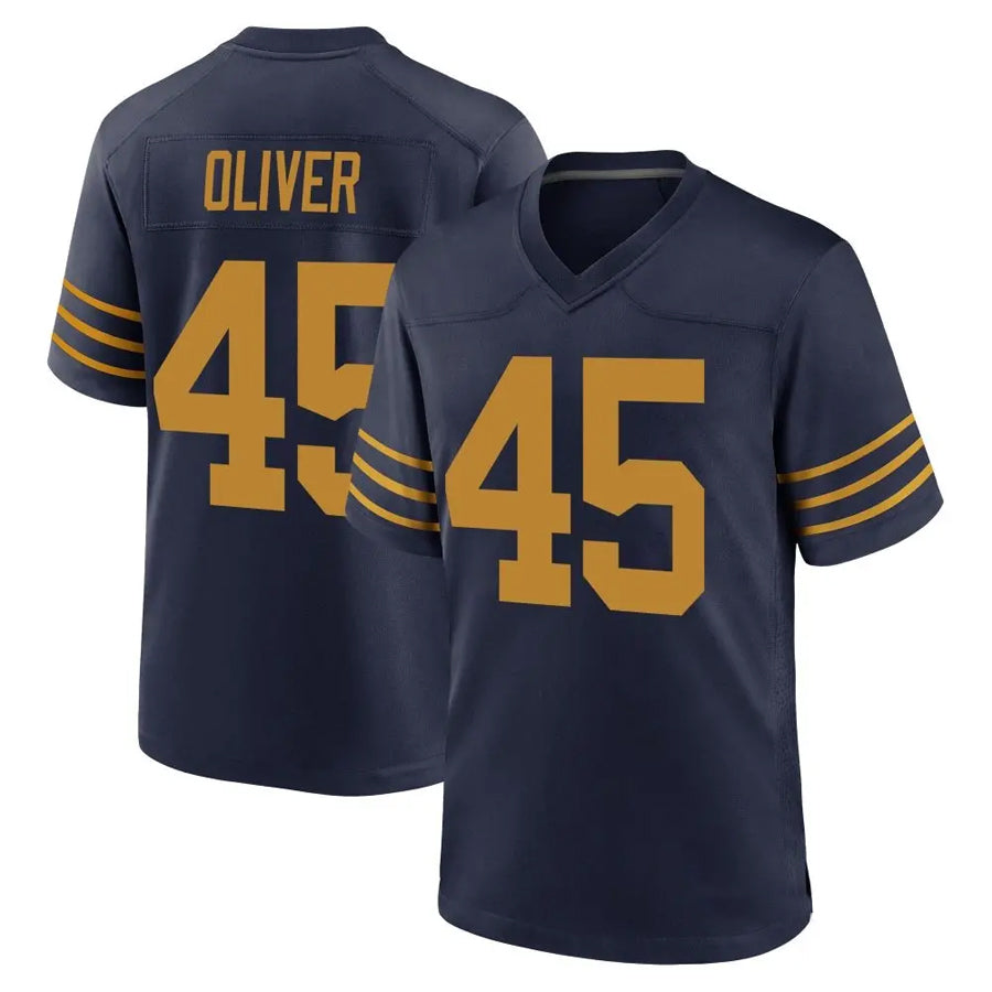 GB.Packers #45 Collin Oliver Player Navy The 1923 Classic Game Football Jerseys football jersey product view 1