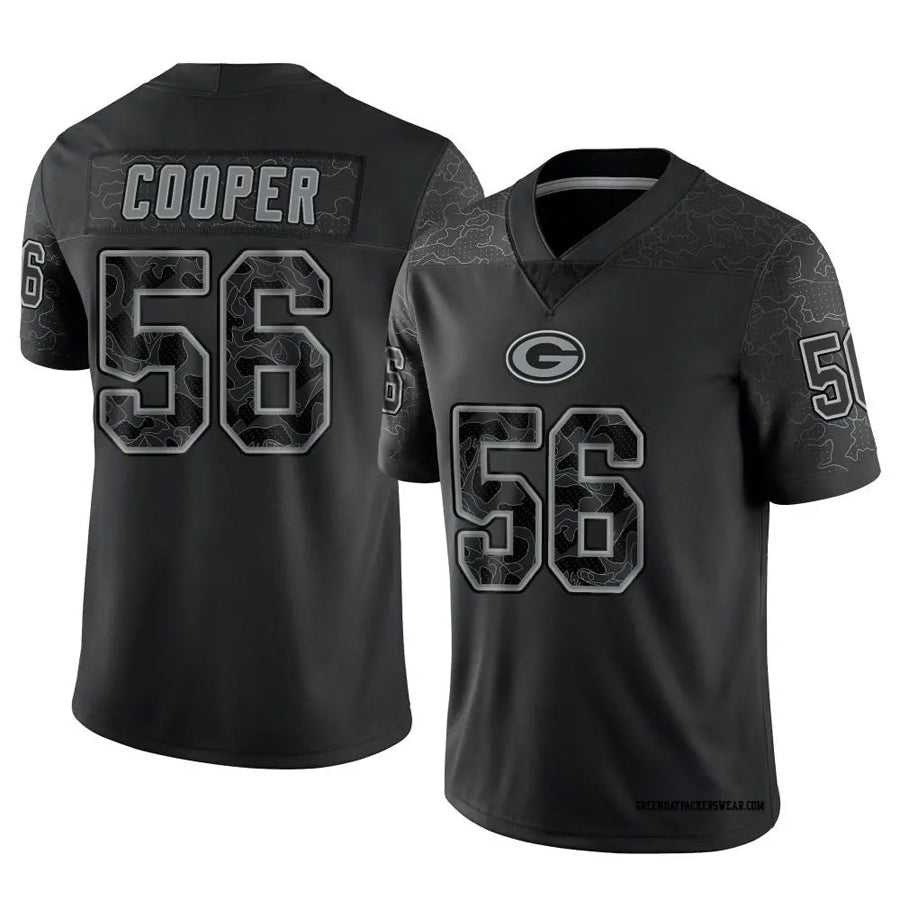 GB.Packers #56 Edgerrin Cooper Player Black RFLCTV Limited Football Jerseys football jersey product view 1