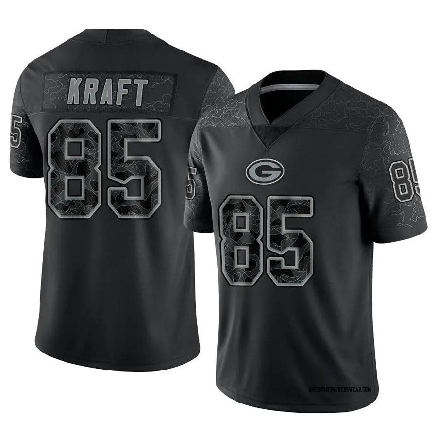 GB.Packers #85 Tucker Kraft Player Black RFLCTV Limited Football Jerseys football jersey product view 1