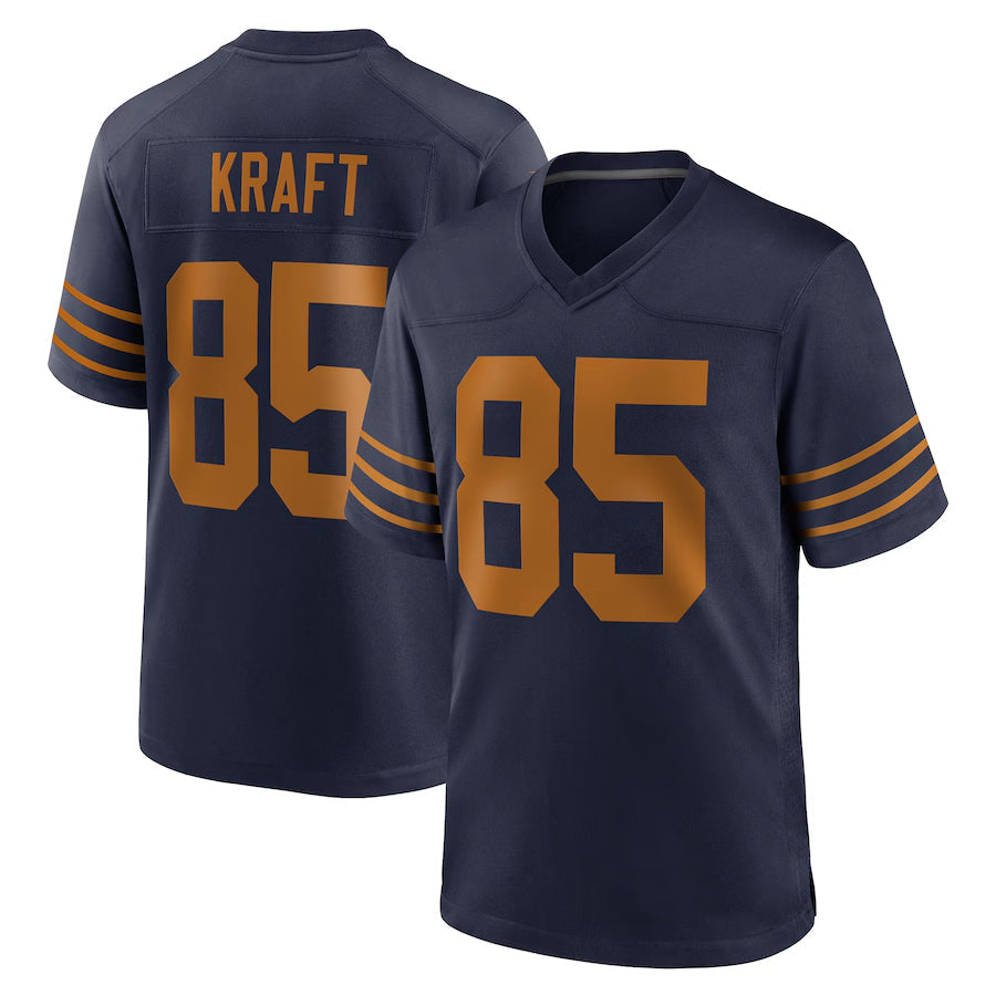 GB.Packers #85 Tucker Kraft Player Navy The 1923 Classic Game Football Jerseys football jersey product view 2