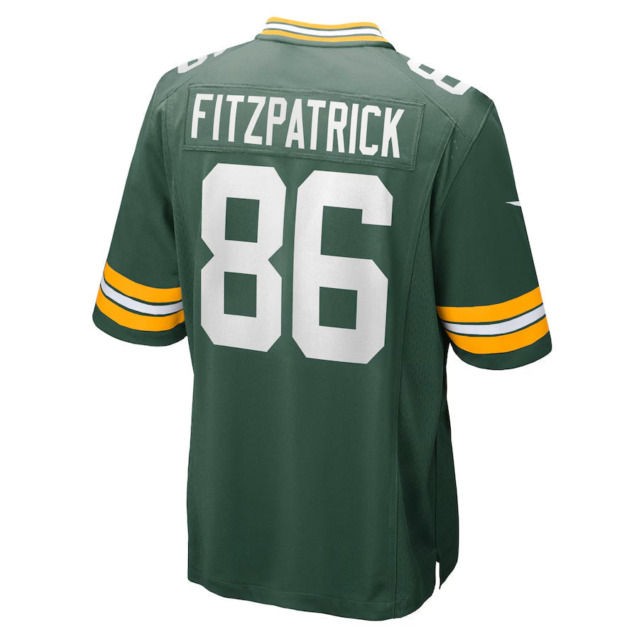 GB.Packers #86 John FitzPatrick Player Green Home Game Football Jerseys football jersey product view 1