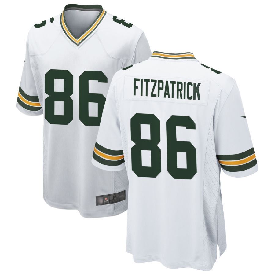 GB.Packers #86 John FitzPatrick Player White Home Game Football Jerseys football jersey product view 2
